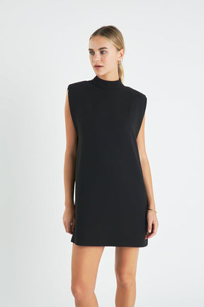 ENGLISH FACTORY - Mock Neck Shift Dress - DRESSES available at Objectrare