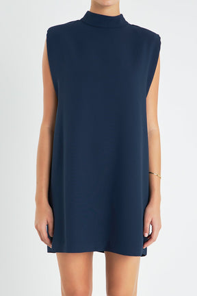 ENGLISH FACTORY - Mock Neck Shift Dress - DRESSES available at Objectrare