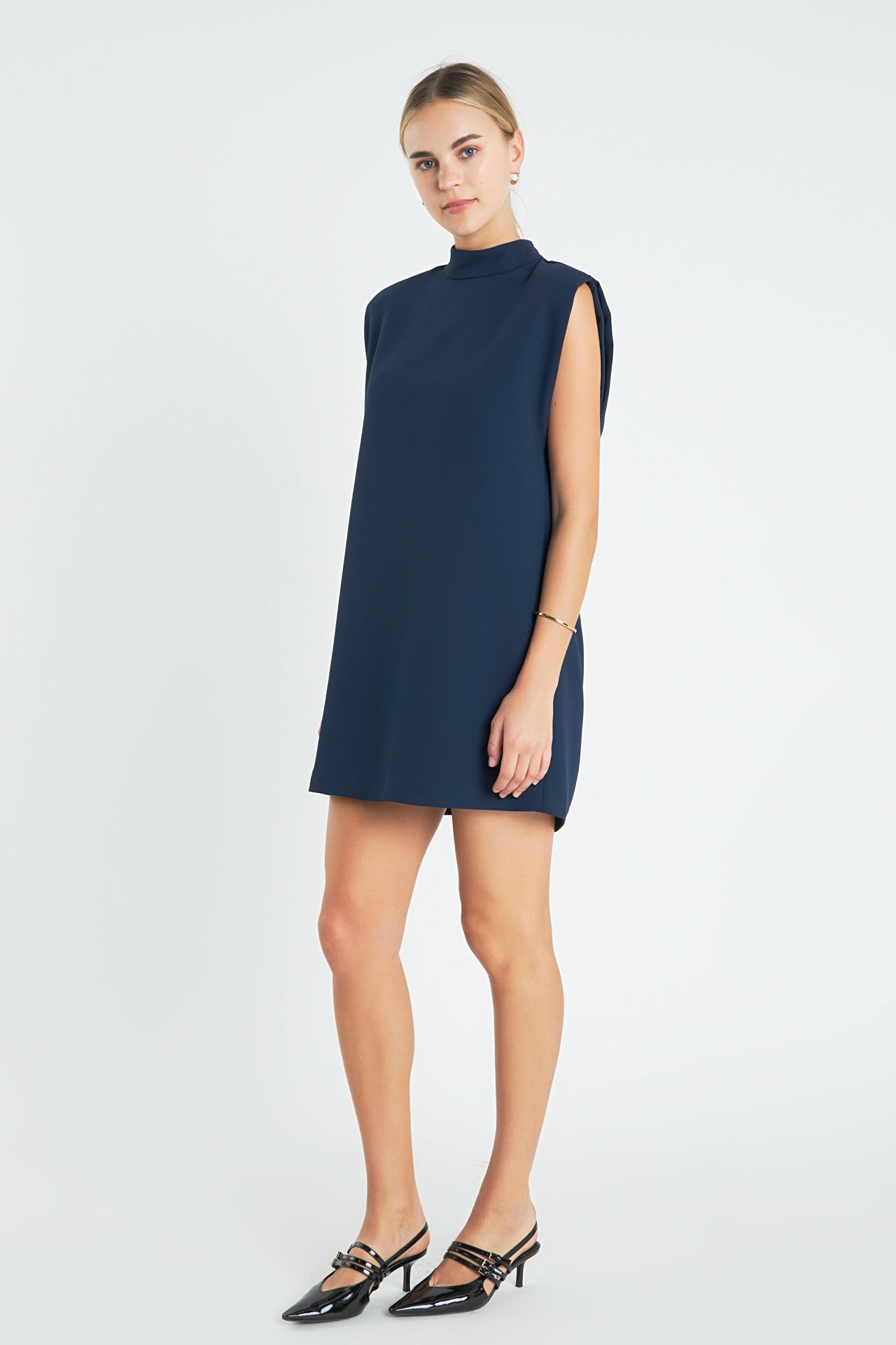 ENGLISH FACTORY - Mock Neck Shift Dress - DRESSES available at Objectrare