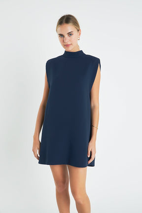 ENGLISH FACTORY - Mock Neck Shift Dress - DRESSES available at Objectrare