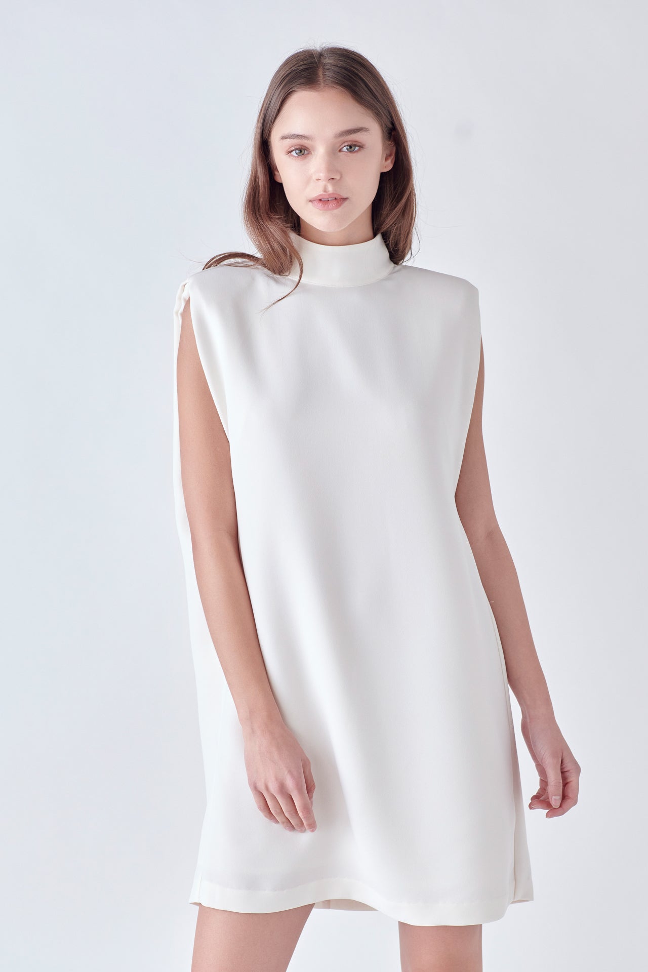 ENGLISH FACTORY - English Factory - Mock Neck Sleeveless Shift Dress - DRESSES available at Objectrare