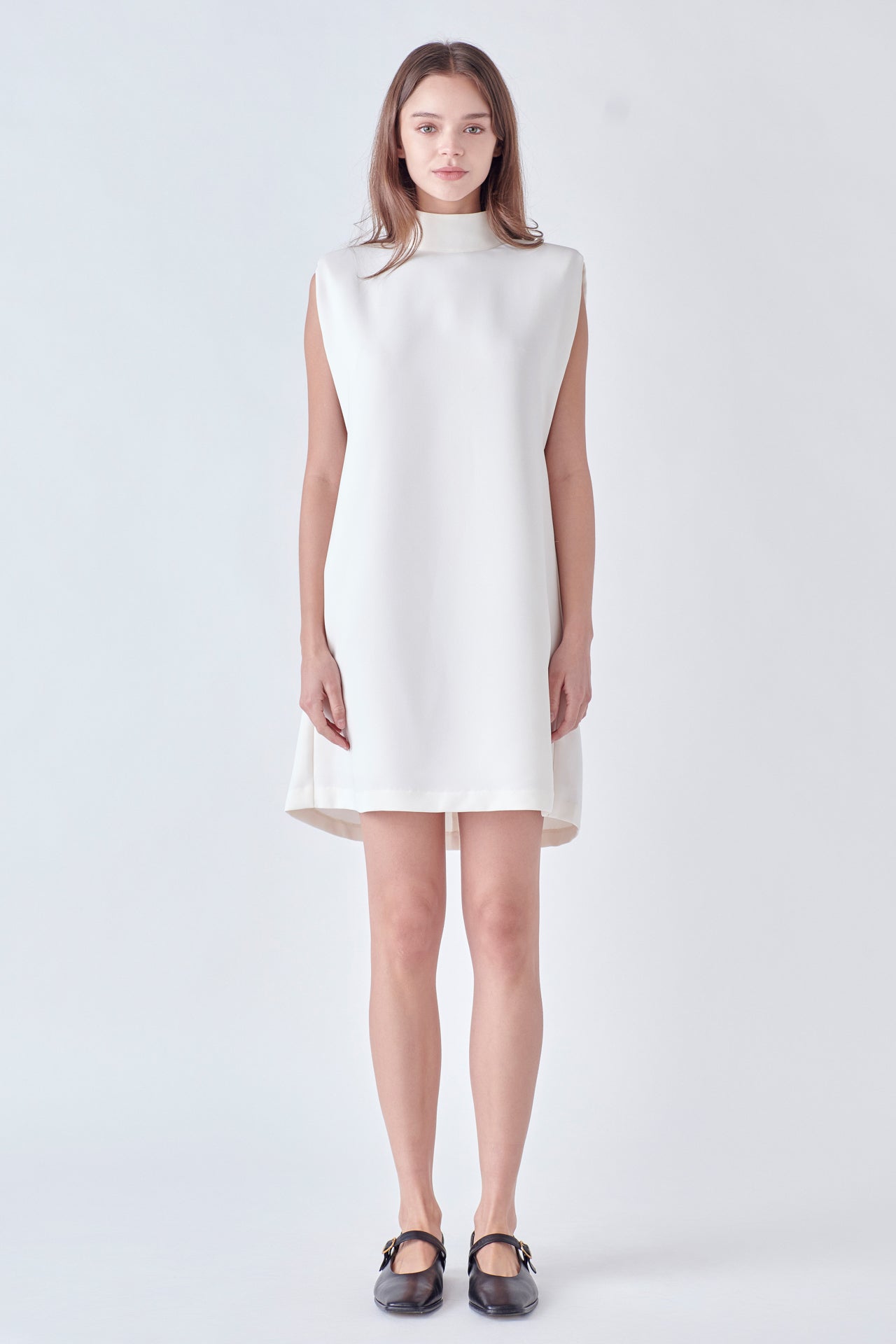 ENGLISH FACTORY - English Factory - Mock Neck Sleeveless Shift Dress - DRESSES available at Objectrare