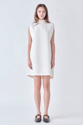 ENGLISH FACTORY - English Factory - Mock Neck Sleeveless Shift Dress - DRESSES available at Objectrare