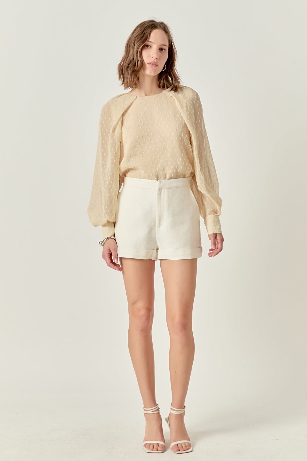 ENGLISH FACTORY - Swiss Dot Long Sleeve Blouse - BLOUSES available at Objectrare