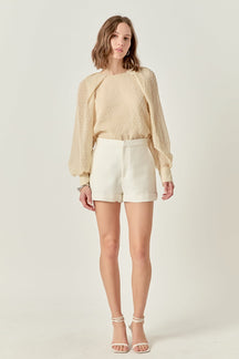 ENGLISH FACTORY - Swiss Dot Long Sleeve Blouse - BLOUSES available at Objectrare