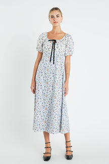 ENGLISH FACTORY - English Factory - Floral Print Puff Sleeve Maxi Dress - DRESSES available at Objectrare