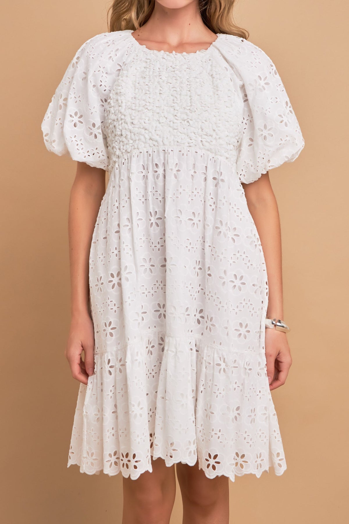 ENGLISH FACTORY - Premium Knit and Embroidery Combo Dress - DRESSES available at Objectrare