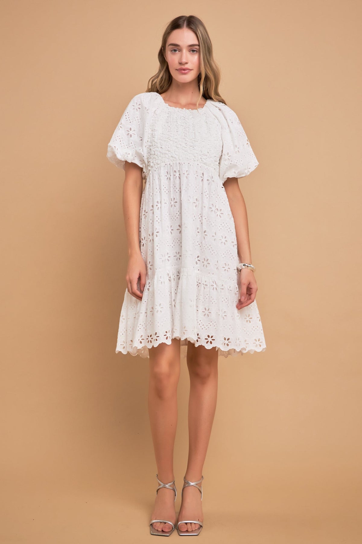 ENGLISH FACTORY - Premium Knit and Embroidery Combo Dress - DRESSES available at Objectrare