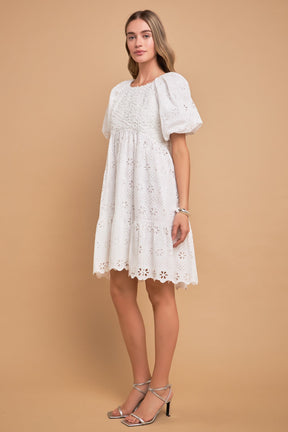 ENGLISH FACTORY - Premium Knit and Embroidery Combo Dress - DRESSES available at Objectrare