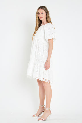 ENGLISH FACTORY - Premium Knit and Embroidery Combo Dress - DRESSES available at Objectrare