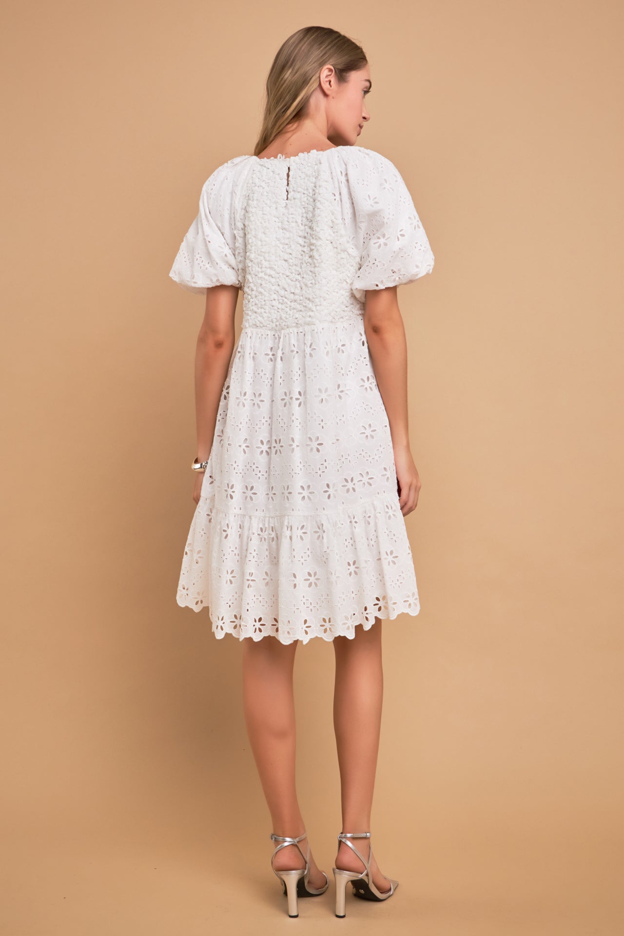 ENGLISH FACTORY - Premium Knit and Embroidery Combo Dress - DRESSES available at Objectrare