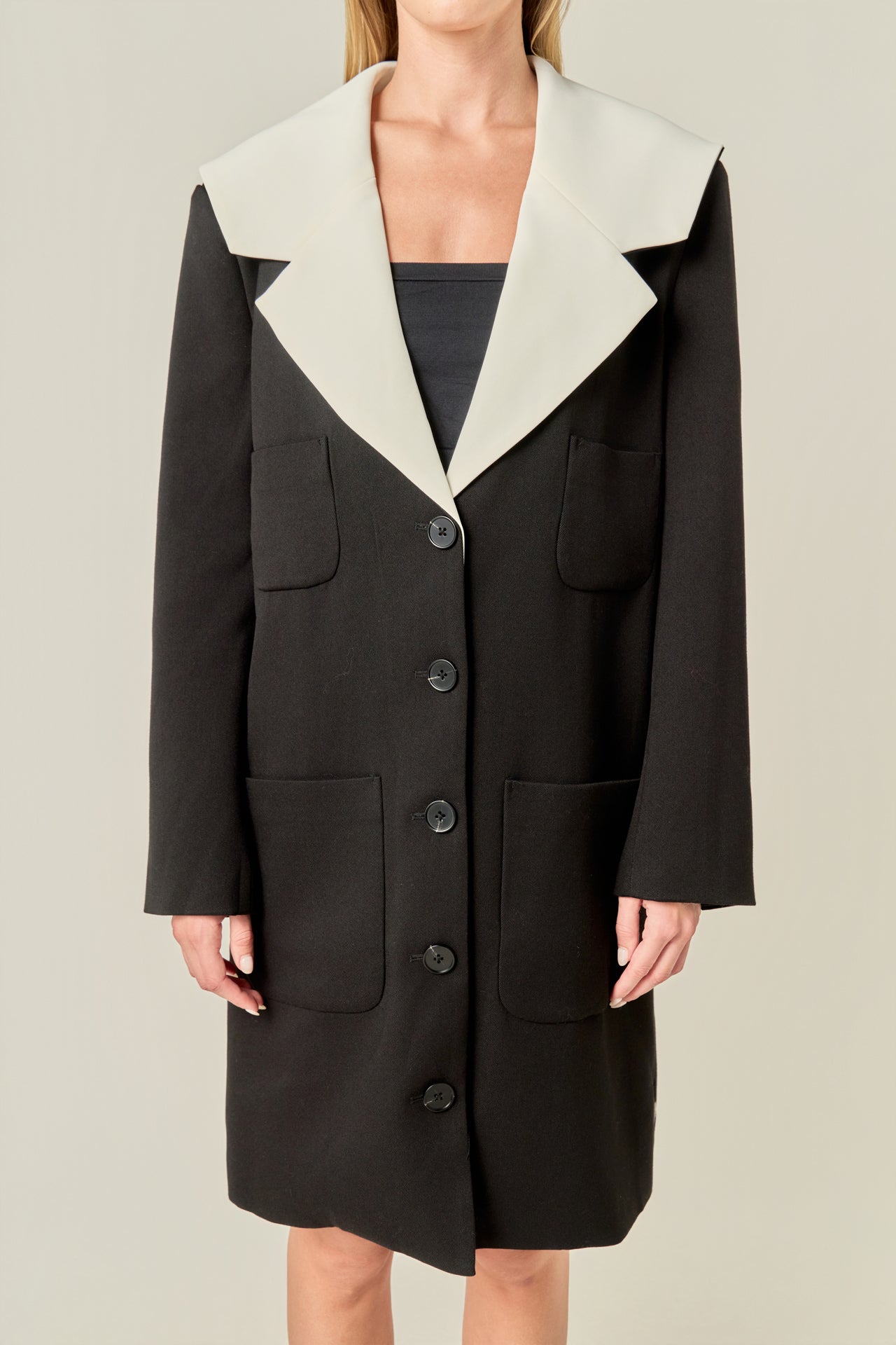 ENGLISH FACTORY - Premium Coat with Contrast Sailor Collar - COATS available at Objectrare