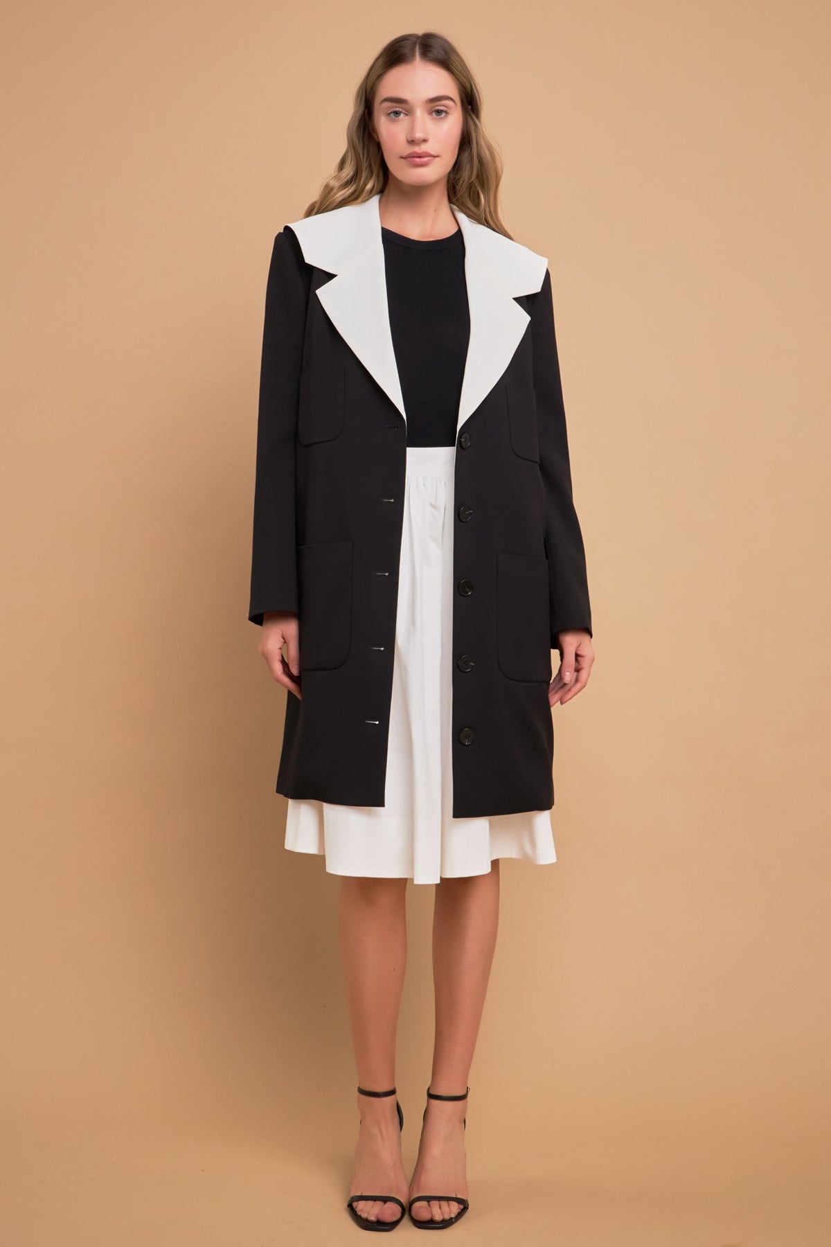 ENGLISH FACTORY - Premium Coat with Contrast Sailor Collar - COATS available at Objectrare