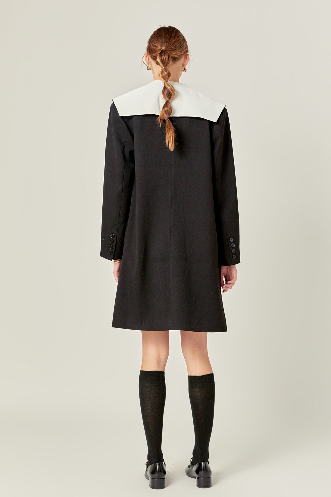 ENGLISH FACTORY - Premium Coat with Contrast Sailor Collar - COATS available at Objectrare