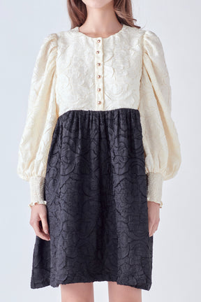ENGLISH FACTORY - Textured Baby Doll Dress - DRESSES available at Objectrare