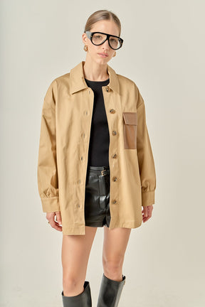 ENGLISH FACTORY - Cotton Twill Shirt Jacket - JACKETS available at Objectrare