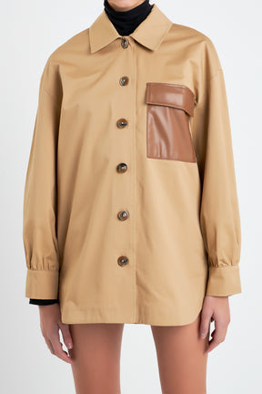 ENGLISH FACTORY - Cotton Twill Shirt Jacket - JACKETS available at Objectrare