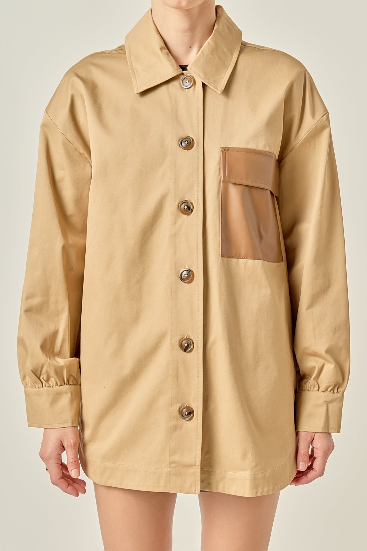 ENGLISH FACTORY - Cotton Twill Shirt Jacket - JACKETS available at Objectrare