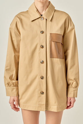ENGLISH FACTORY - Cotton Twill Shirt Jacket - JACKETS available at Objectrare