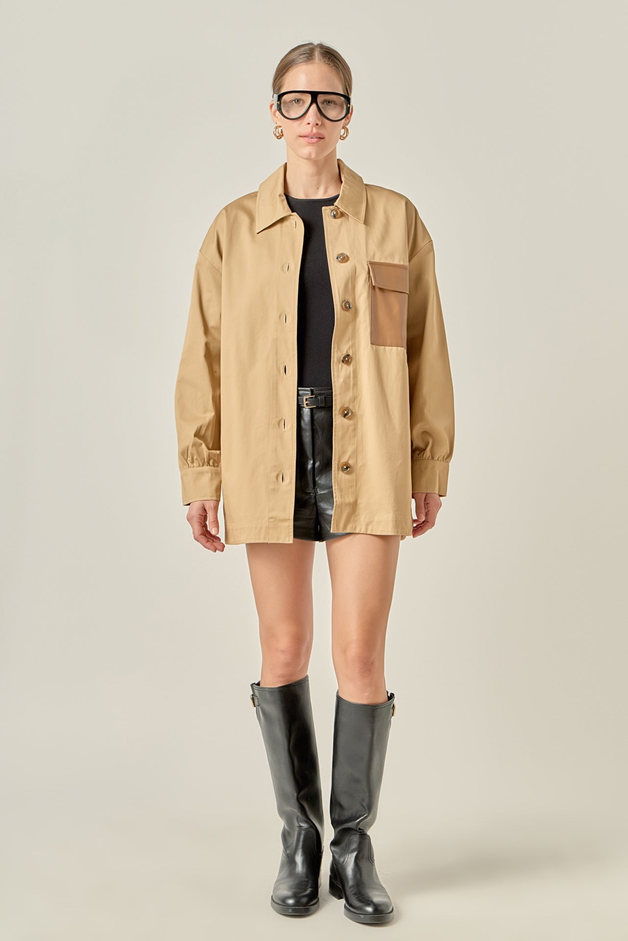 ENGLISH FACTORY - Cotton Twill Shirt Jacket - JACKETS available at Objectrare