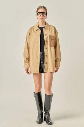 ENGLISH FACTORY - Cotton Twill Shirt Jacket - JACKETS available at Objectrare