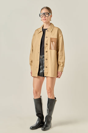 ENGLISH FACTORY - Cotton Twill Shirt Jacket - JACKETS available at Objectrare