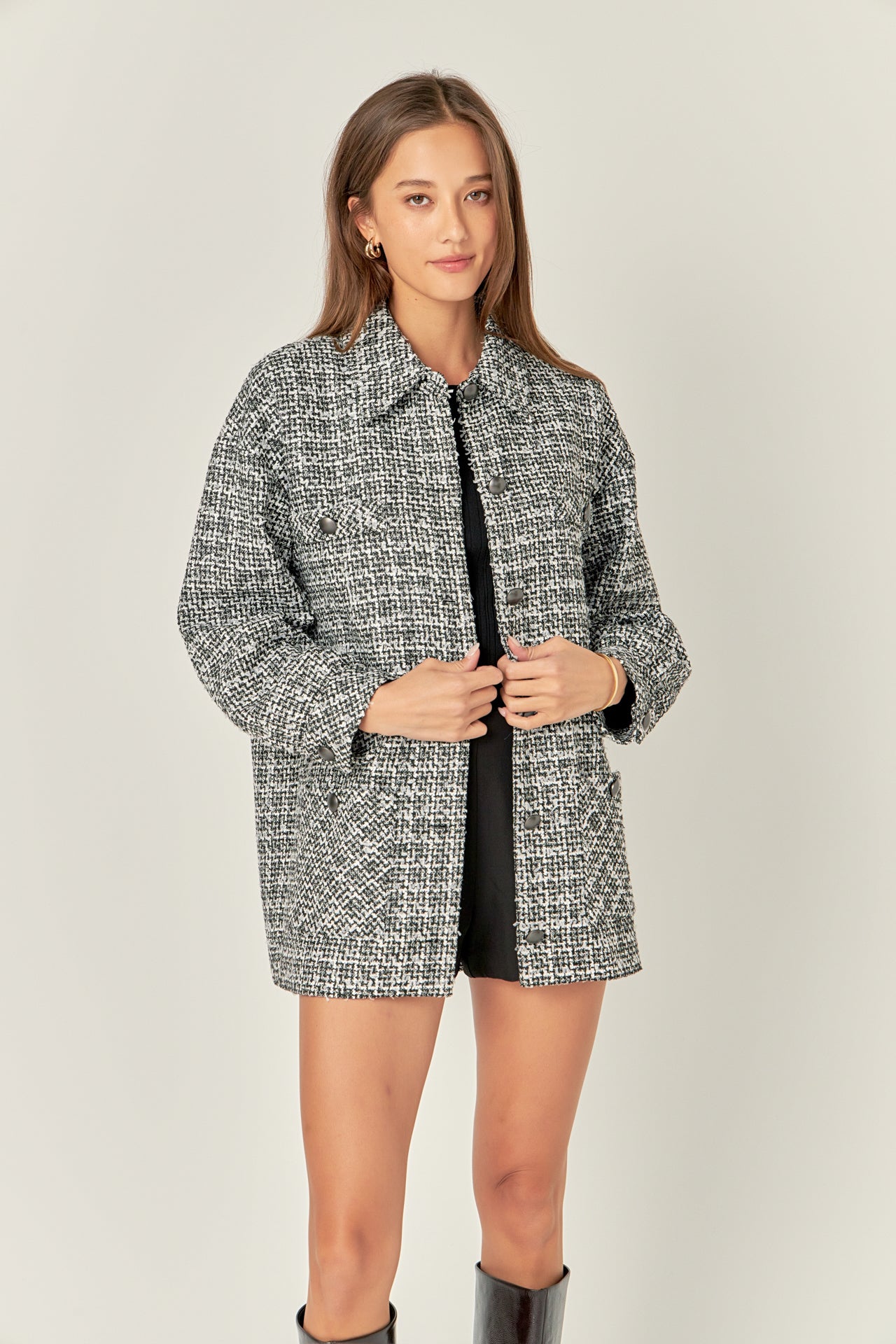 ENGLISH FACTORY - Tweed Shirt Jacket - JACKETS available at Objectrare