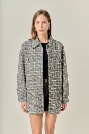 ENGLISH FACTORY - Tweed Shirt Jacket - JACKETS available at Objectrare