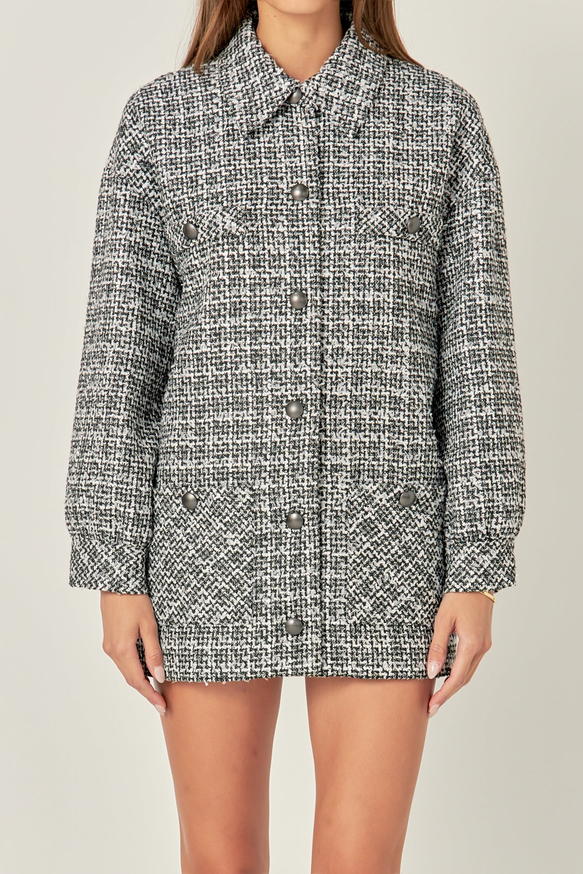 ENGLISH FACTORY - Tweed Shirt Jacket - JACKETS available at Objectrare