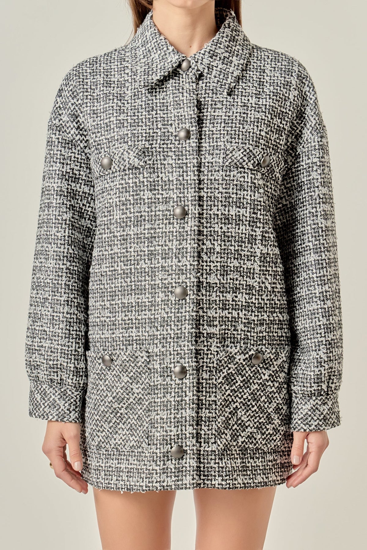 ENGLISH FACTORY - Tweed Shirt Jacket - JACKETS available at Objectrare