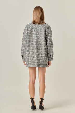 ENGLISH FACTORY - Tweed Shirt Jacket - JACKETS available at Objectrare