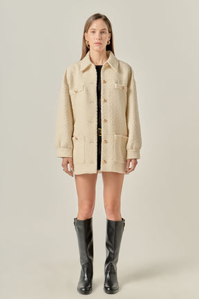 ENGLISH FACTORY - Tweed Shirt Jacket - JACKETS available at Objectrare