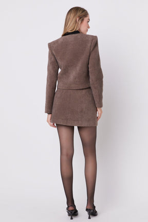 ENGLISH FACTORY - Cropped Knit Jacket - JACKETS available at Objectrare