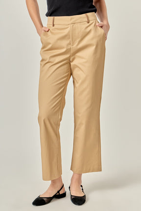ENGLISH FACTORY - Twill Cropped Flared Hem Pants - PANTS available at Objectrare