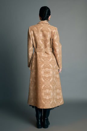 ENGLISH FACTORY - Premium Wool Brocade Swing Coat - COATS available at Objectrare