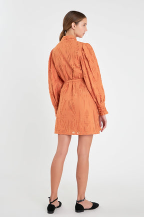 ENGLISH FACTORY - Burnout Organza Mini Tie Dress - DRESSES available at Objectrare