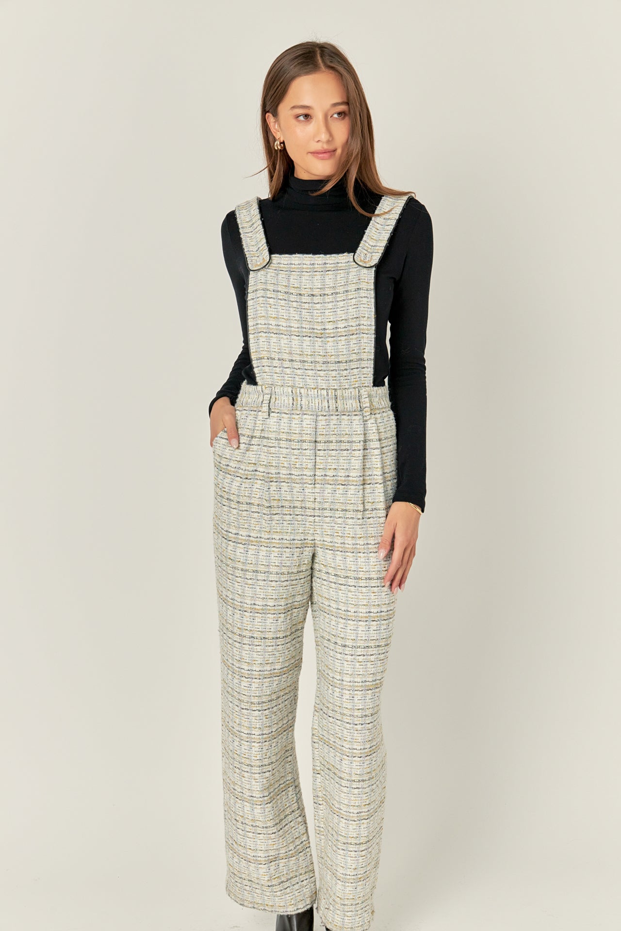 ENGLISH FACTORY - Tweed Overalls - ROMPERS available at Objectrare