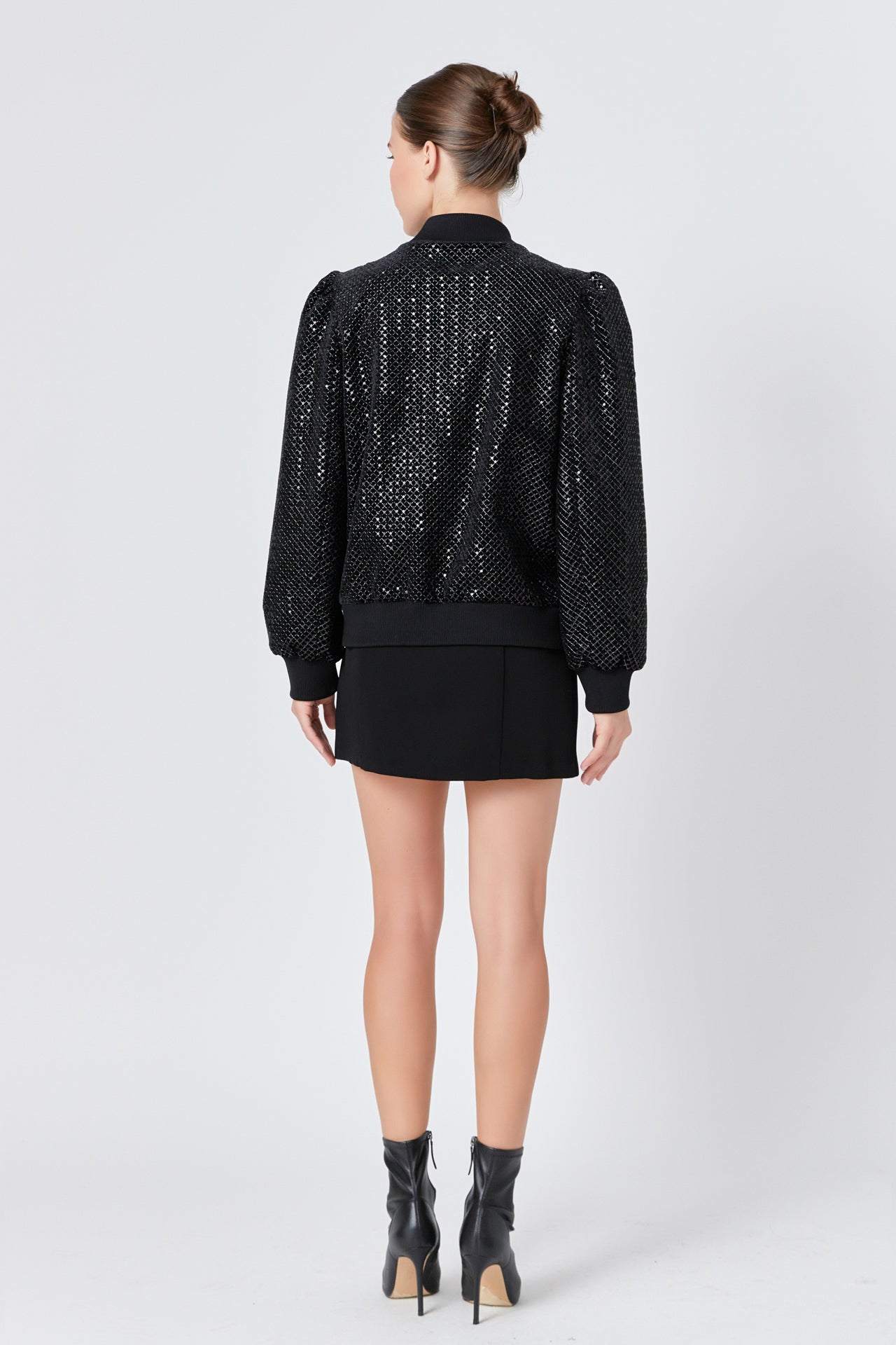 ENDLESS ROSE - Endless Rose - Velvet Sequin Bomber Jacket - JACKETS available at Objectrare