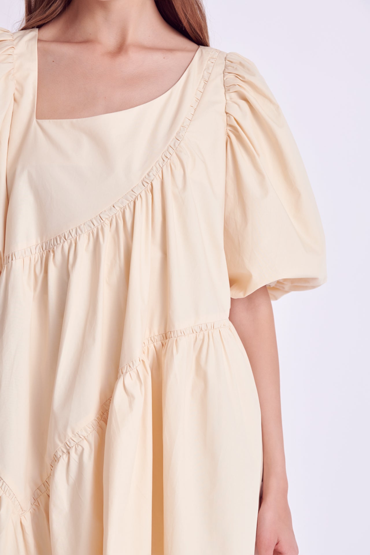 ENGLISH FACTORY - Asymmetric Poplin Tiered Dress - DRESSES available at Objectrare