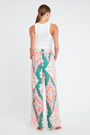 ENGLISH FACTORY - Print Wide Leg Pants - PANTS available at Objectrare