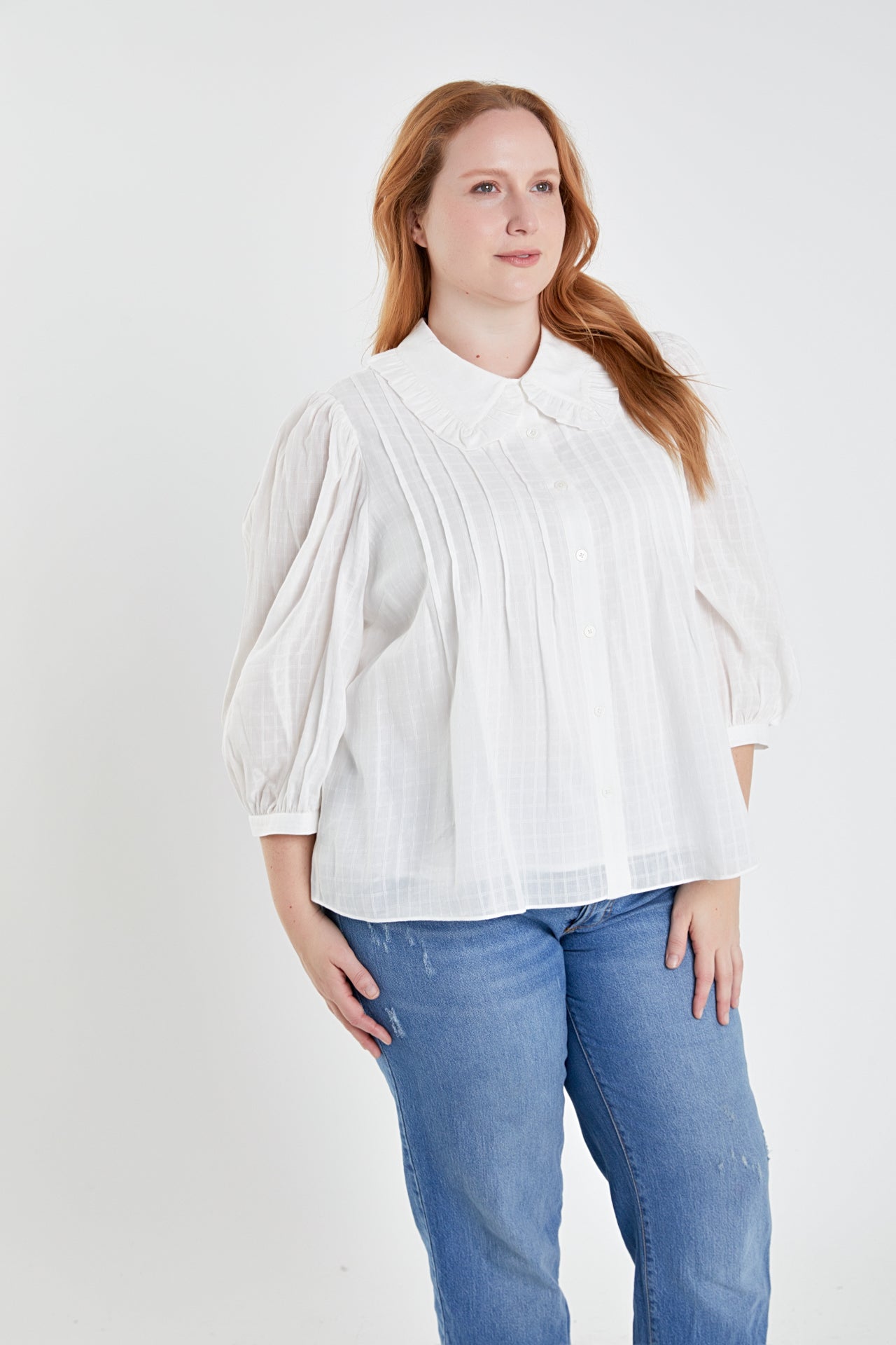 ENGLISH FACTORY - Ruffled Collar Blouse - SHIRTS & BLOUSES available at Objectrare