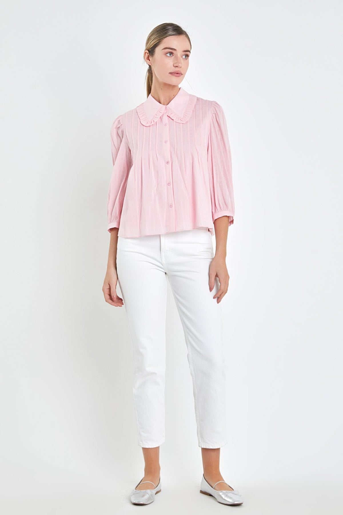 ENGLISH FACTORY - English Factory - Ruffled Collar Blouse - SHIRTS & BLOUSES available at Objectrare