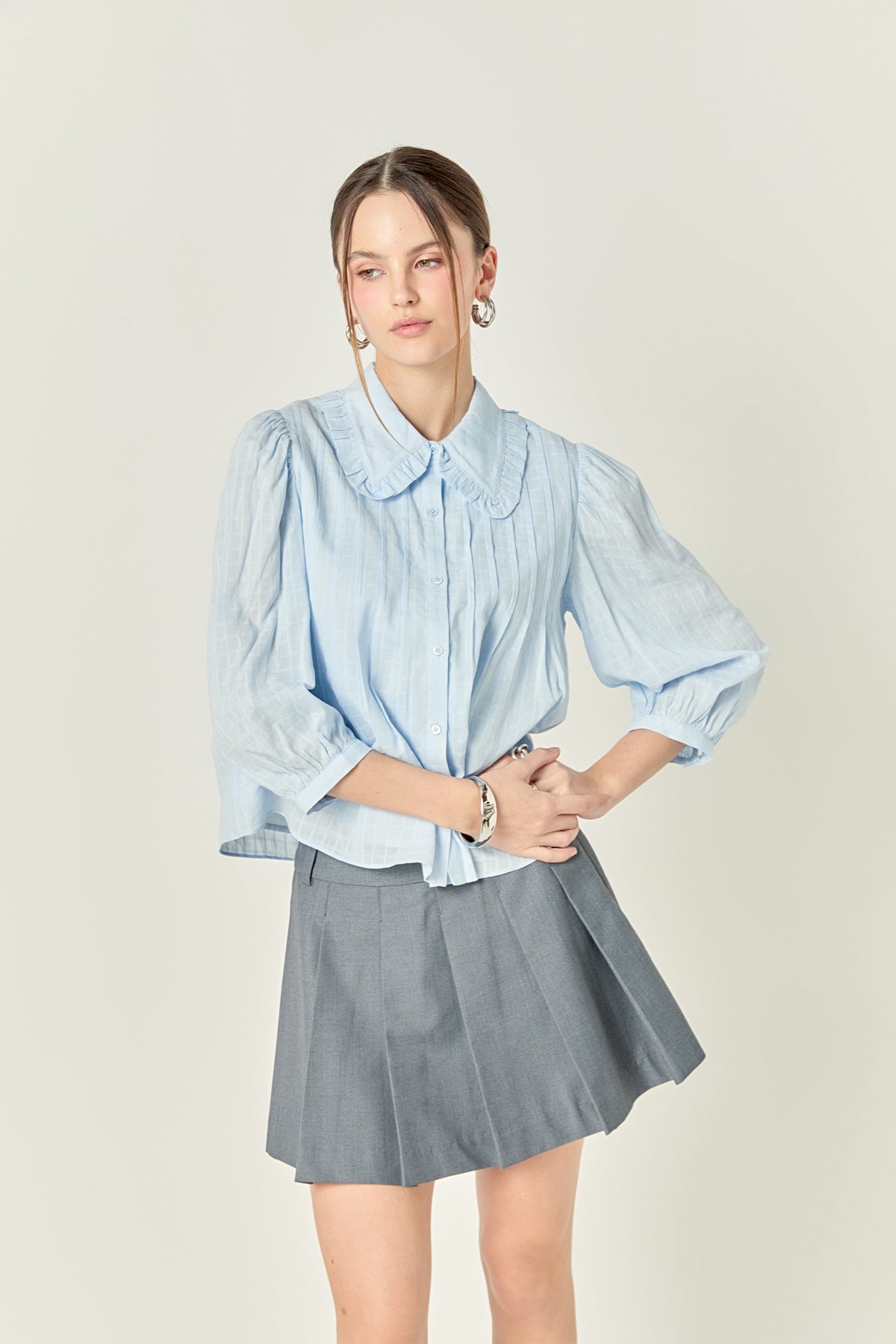 ENGLISH FACTORY - English Factory - Ruffled Collar Blouse - SHIRTS & BLOUSES available at Objectrare