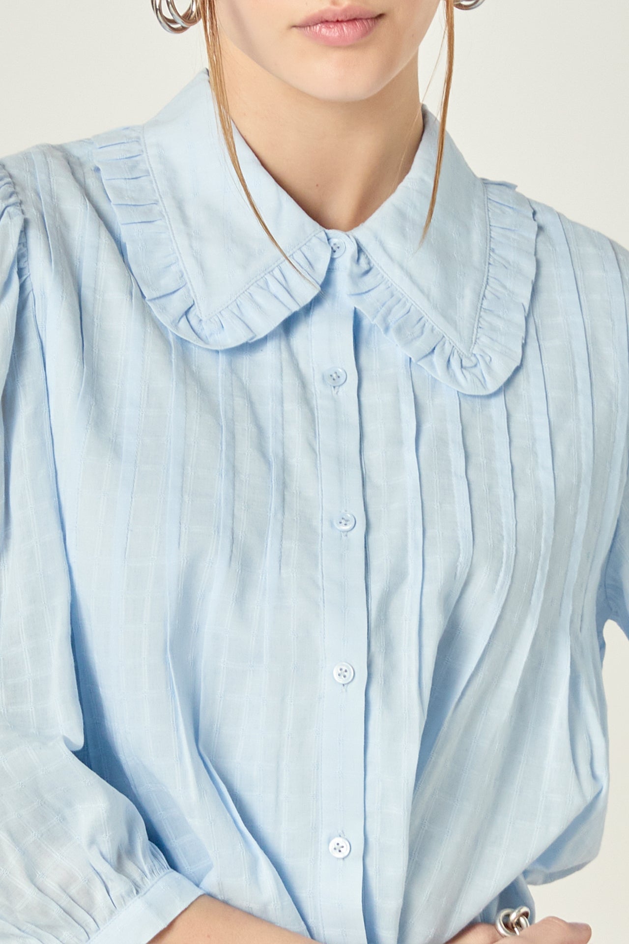 ENGLISH FACTORY - English Factory - Ruffled Collar Blouse - SHIRTS & BLOUSES available at Objectrare