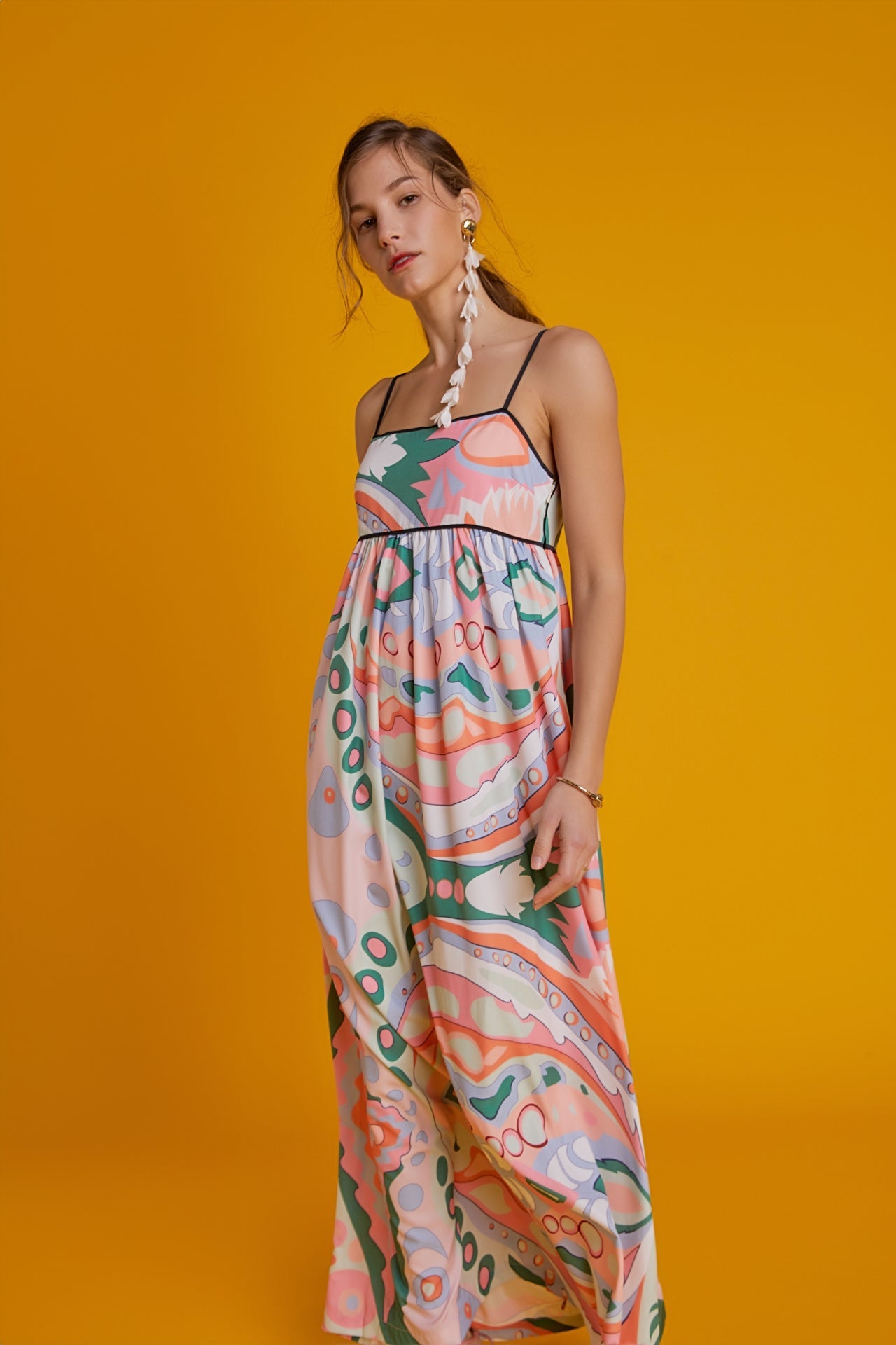 ENGLISH FACTORY - English Factory - Print Empire Waist Maxi Dress - DRESSES available at Objectrare