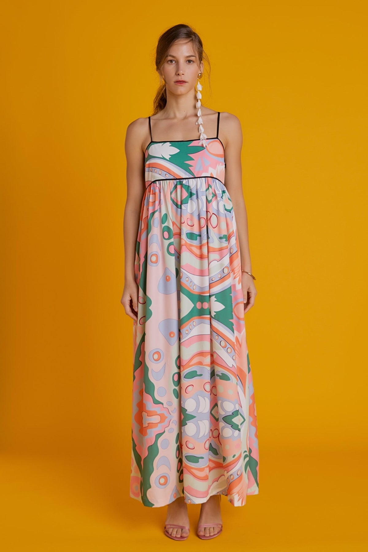 ENGLISH FACTORY - Print Empire Waist Maxi Dress - DRESSES available at Objectrare