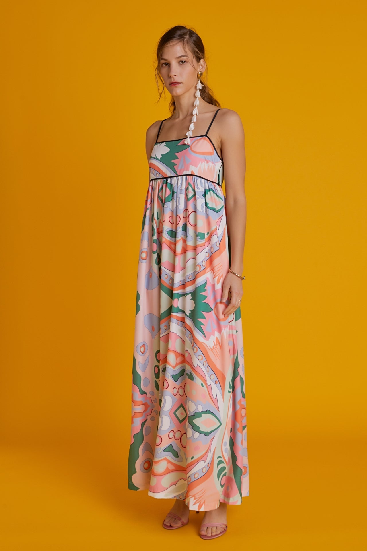 ENGLISH FACTORY - Print Empire Waist Maxi Dress - DRESSES available at Objectrare