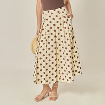 ENGLISH FACTORY - Polka Dot Pleated Midi Skirt - SKIRTS available at Objectrare