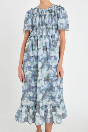 ENGLISH FACTORY - Pleated Tie Die Maxi Dress - DRESSES available at Objectrare