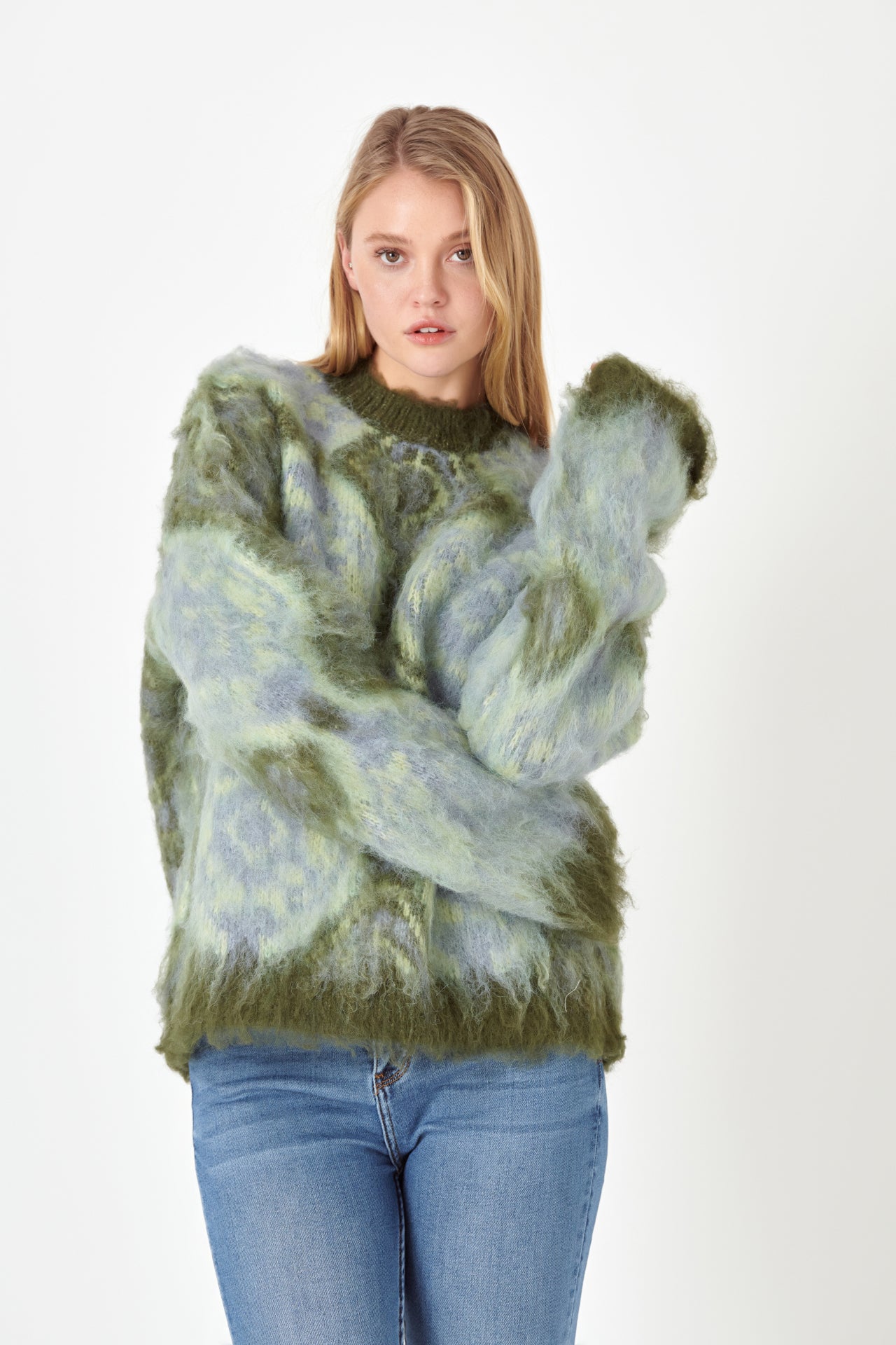 ENGLISH FACTORY - Brushed Mohair Tie Dye Sweater - SWEATERS & KNITS available at Objectrare